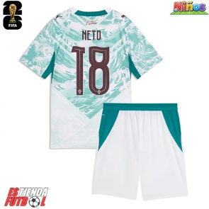 Portugal Pedro Neto #18 Segunda Equipación Niños Mundial 2026 Manga Corta (+ Pantalones cortos)